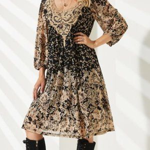 Suzanne Betro Multi Midi Dress/Size Large